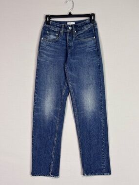 Rag & Bone Straight Leg Jeans Medium Wash High Rise Slim Fit Denim XS
